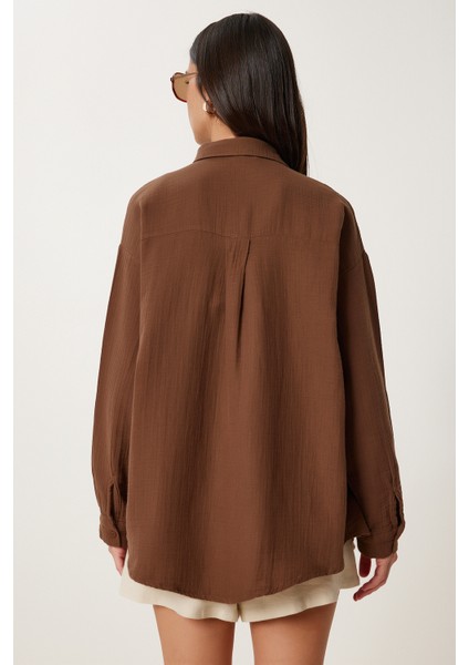 Oversize Basic Müslin Gömlek