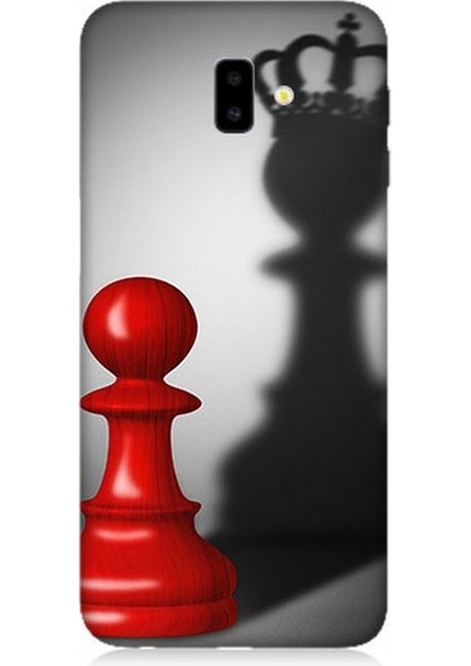 Samsung Galaxy J6 Plus Uyumlu Piyonun Taçlı Hayali Desenli Silikon Kılıf