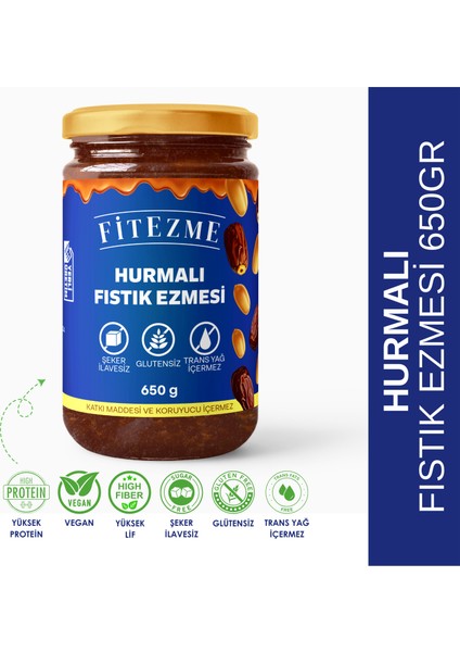 Fit Ezme Hurmalı Fıstık Ezmesi 650g