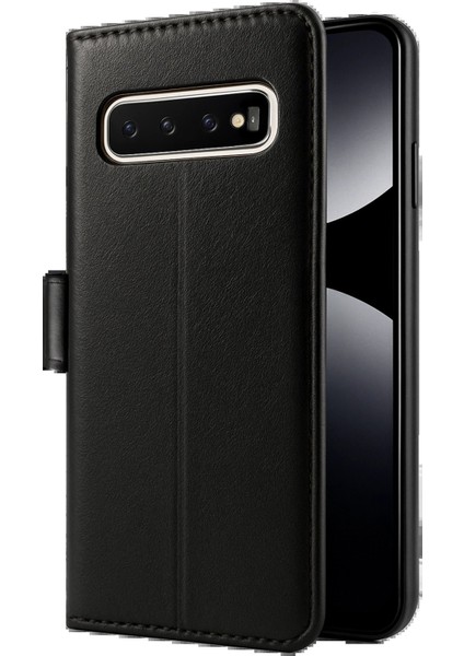Newface Galaxy S10 Plus Trend S Plus Kapaklı Kılıf - Siyah