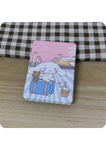 Cinnamoroll Figürlü Mini Cep Aynası 8.6 cm x 6.2 cm - Uçak Seyahat Model 3
