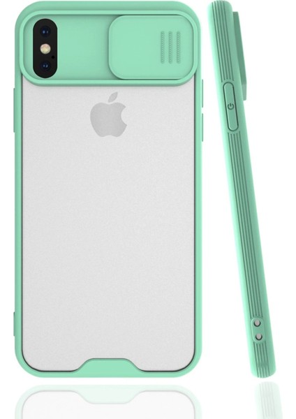 Newface Iphone x Kılıf Platin Kamera Koruma Silikon - Açık Yeşil
