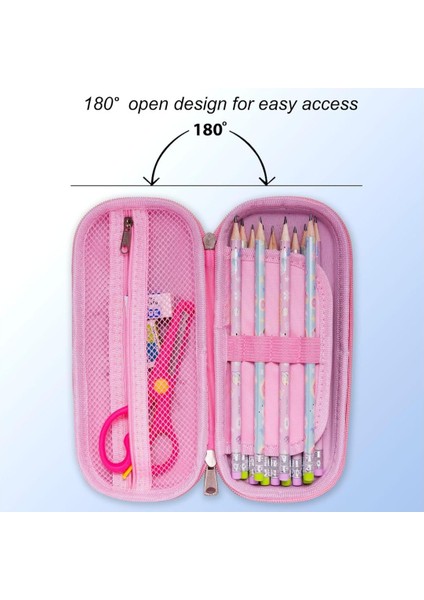 3D Kabartmalı Hello Kitty Figür Kapaklı Kalem Çantası - Kalem Kutusu - Pastel Mavi Model modelleri