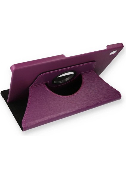 Newface Galaxy X200 Tab A8 10.5 Kılıf 360 Tablet Deri Kılıf - Mürdüm