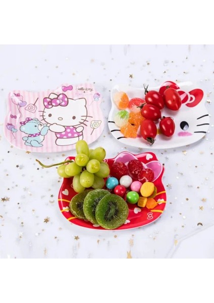 Hello Kitty Figürlü Melamin Çocuk Yemek Tabağı Fincan Altlığı - 12 cm Model 3 fırsatları