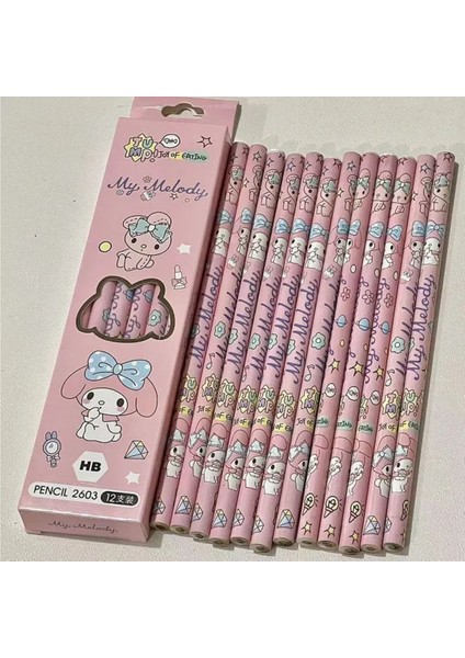 My Melody Anime Figürlü 12 Li Kurşun Kalem Seti - 12 Adet modelleri