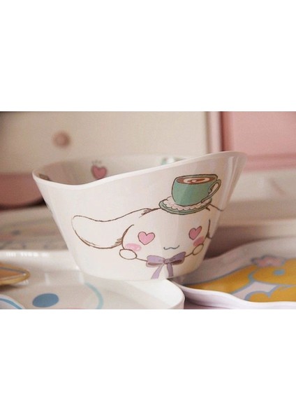 Cinnamoroll Figür Desenli Melamin Corn Flex - Noddle Çocuk Yemek Tabağı Kasesi Bowl modelleri