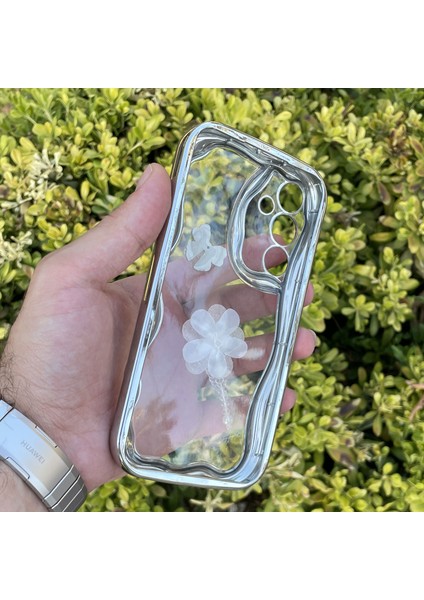 Samsung Galaxy A55 Kılıf Gümüş Taşlı Darbe Önleyici Silikon Kapak fiyatları