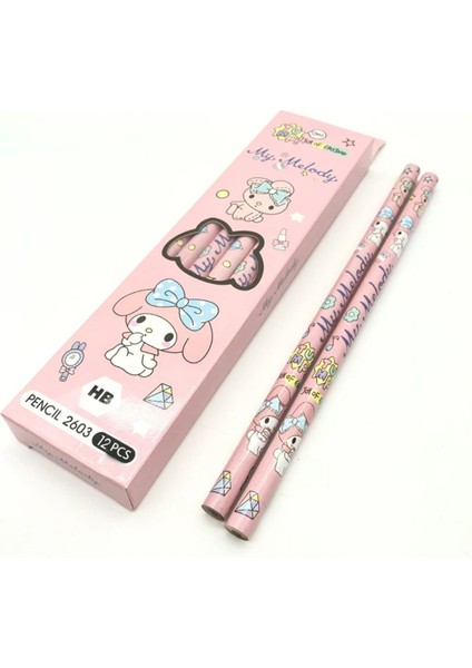 My Melody Anime Figürlü 12 Li Kurşun Kalem Seti - 12 Adet fırsatları