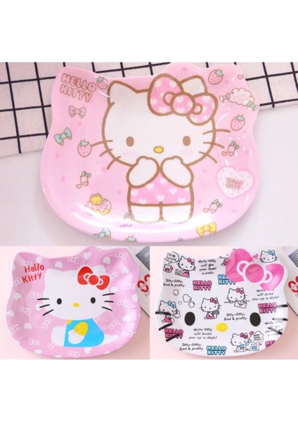 Hello Kitty Figürlü Melamin Çocuk Yemek Tatlı Meyve Tabağı Fincan Altlığı - 12 cm - Model 1 fiyatları
