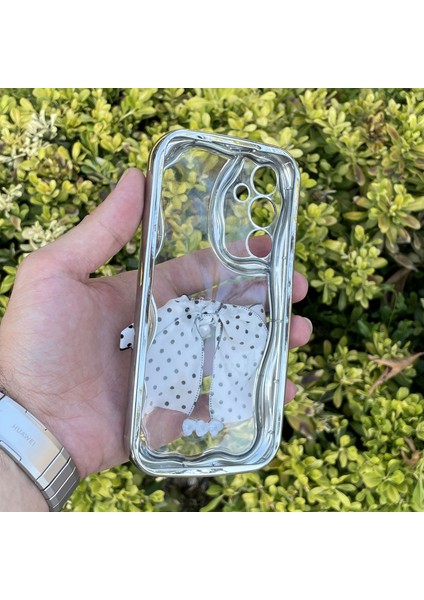 Samsung Galaxy A55 Kılıf Gümüş Taşlı Darbe Önleyici Silikon Kapak fiyatları