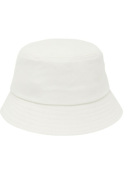 Unisex Beyaz Kova Bucket Şapka Pamuk Kumaş Güneş Koruyucu Günlük Şapka