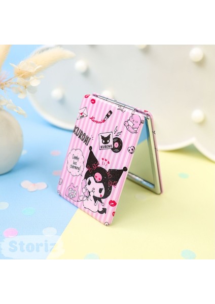 Kuromi Figürlü Mini Cep Aynası 8.6 cm x 6.2 cm - Parçalı Model 2