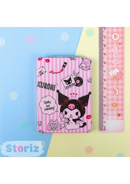 Kuromi Figürlü Mini Cep Aynası 8.6 cm x 6.2 cm - Parçalı Model 2
