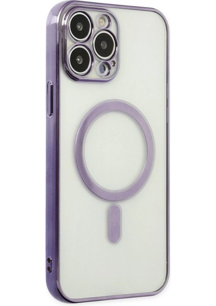 Newface Iphone 14 Pro Kılıf Magneticsafe Lazer Silikon - Mor