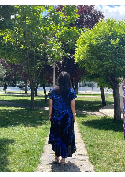 Mercan Desenli Viskon Yazlık Elbise – Rahat Kesim, Standart Beden, 36-50 Arası Uyumlu modelleri