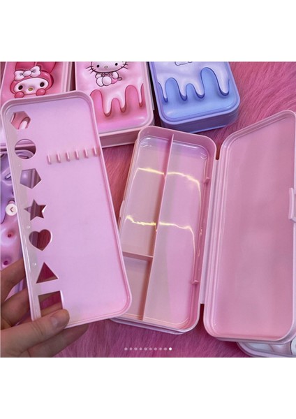 Hello Kitty Figürlü Çok Bölmeli Plastik Kalemlik Kalem Kutusu fiyatları