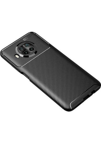 Newface Mi 10T Lite Kılıf Auto Focus Karbon Kapak - Siyah