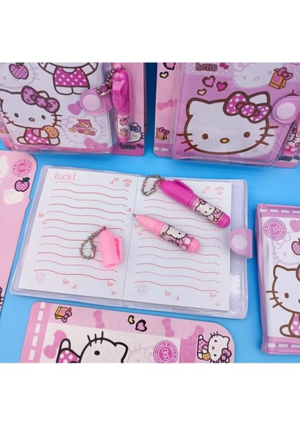 Sanrio Hello Kitty Figürlü Kawaii Anime Küçük Kalemli Notluk & Not Defteri - 2 Adet fırsatları