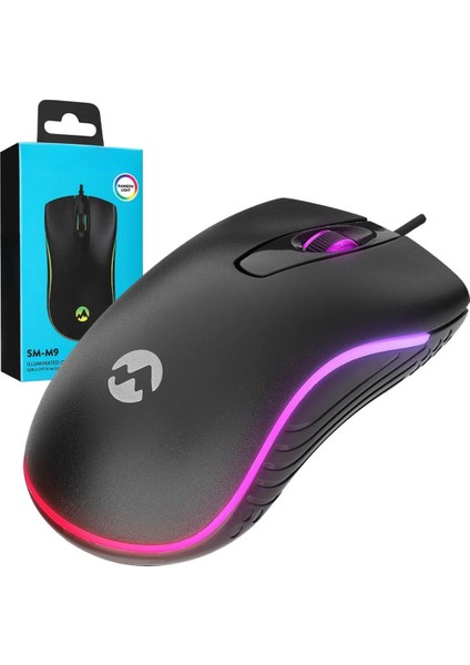 Tak Çalıştır 1000 Dpı Rgb Rainbow Ledli Siyah 3D Optik LED Mouse