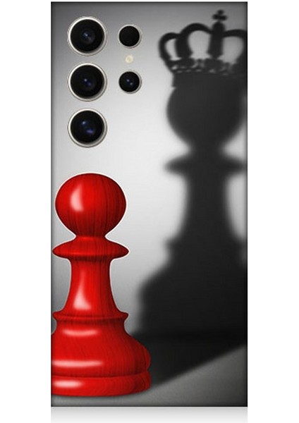 Samsung Galaxy S24 Ultra Uyumlu Piyonun Taçlı Hayali Desenli Silikon Kılıf