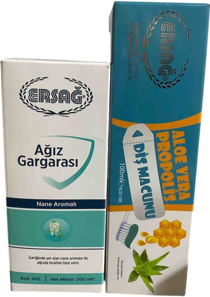 Ağız Gargarası +Aloe Vera Propolis Diş Macunu
