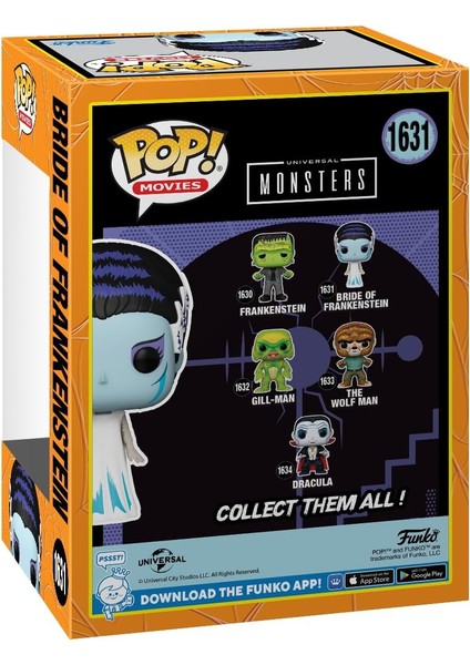 Pop! Filmleri: Frankenstein'ın Gelini, Universal Monsters, Vinil Koleksiyon Figürü modelleri