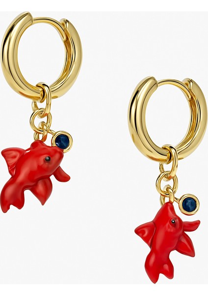 Çelik Murano Balık Charm Küpe