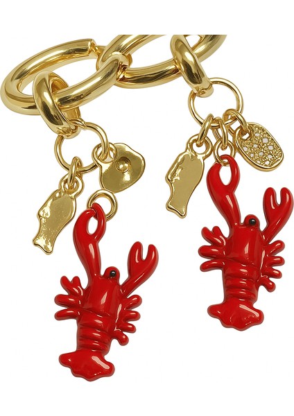 Çelik Istakoz Charm Küpe