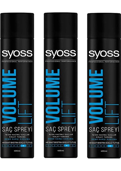 Volume Lift Saç Spreyi 400 ml x 3 Adet