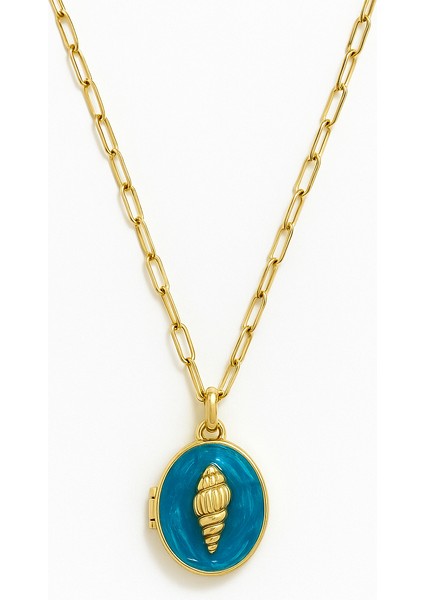 Çelik Madalyon Deniz Kolye