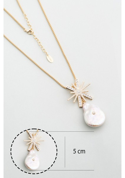 Inci Yıldızı 18 Ayar Sarı Altın Kaplama 55 cm Gümüş Kolye modelleri