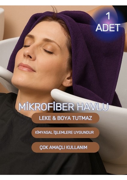 ( 1 Adet ) 50X90 cm Mikrofiber Havlu , Berber Havlusu, Kuaför Havlusu, Sporcu Havlusu, El Yüz Havlusu