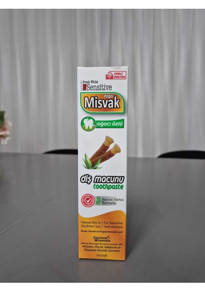 Fresh White Misvak Diş Macunu Doğal Misvak Ağacı Özlü 75 ml (120GR) fırsatları
