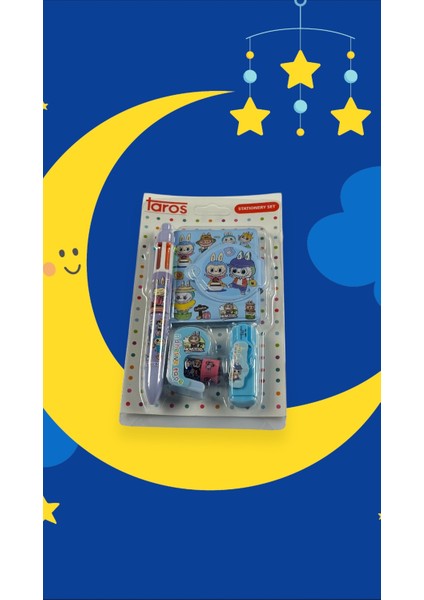 Lalabu Karakterli Kırtasiye Seti - 6 Parça Eğlenceli Okul Seti Çocuk Hediye