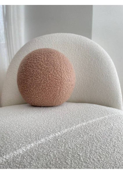 Yuvarlak Top Peluş Yastık 24 x 24 Tek Adet ,