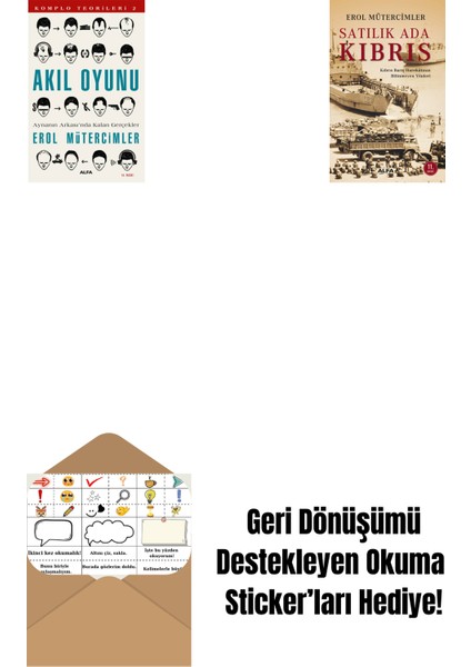 Akıl Oyunu + Satılık Ada Kıbrıs + Okuma Sticker'ları