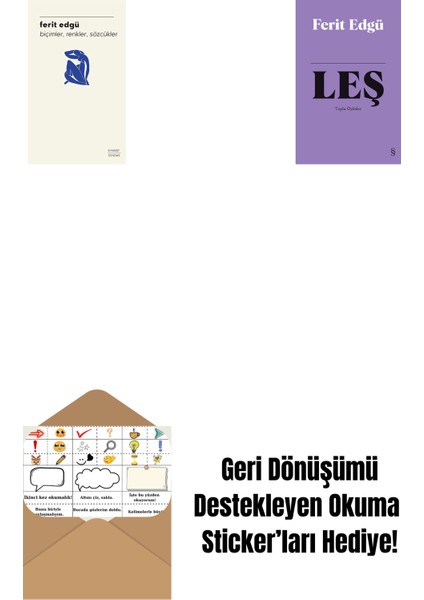 Biçimler, Renkler, Sözcükler + Leş (Bez Ciltli) + Okuma Sticker'ları