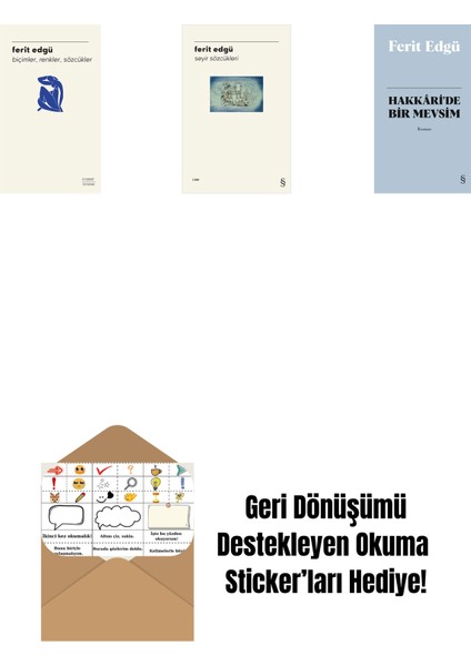 Biçimler, Renkler, Sözcükler + Seyir Sözcükleri + Hakkâri'de Bir Mevsim (Bez Ciltli) + Okuma Sticker'ları