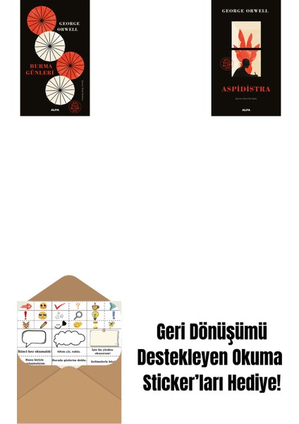 Burma Günleri (Ciltli) + Aspidistra + Okuma Sticker'ları