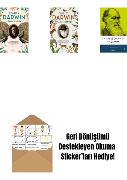Cinsel Seçilim + Insanın Türeyişi + Yaşamım + Okuma Sticker'ları
