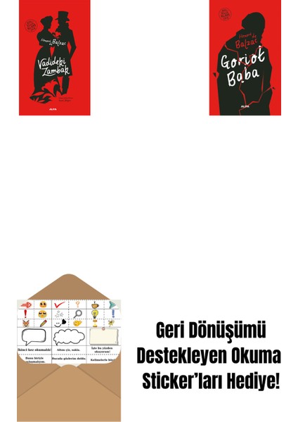 Vadideki Zambak (Ciltli) + Goriot Baba (Ciltli) + Okuma Sticker'ları