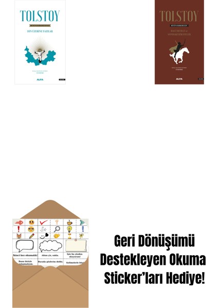 Tolstoy Bütün Eserleri 18 + Tolstoy Bütün Eserleri 14 (Ciltli) + Okuma Sticker'ları