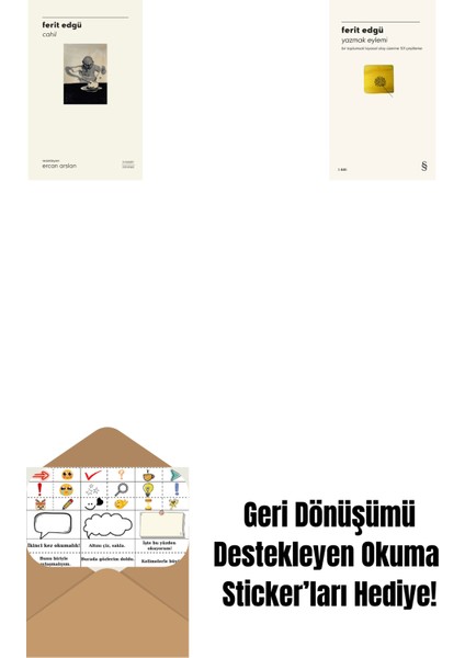 Cahil (Ciltli) + Yazmak Eylemi + Okuma Sticker'ları