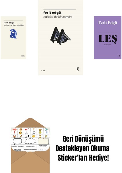 Biçimler, Renkler, Sözcükler + Hakkâri'de Bir Mevsim + Leş (Bez Ciltli) + Okuma Sticker'ları