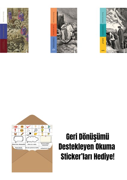 Ilahi Komedya + Ilahi Komedya - Cehennem + Ilahi Komedya - Araf + Okuma Sticker'ları