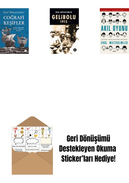 Coğrafi Keşifler + Gelibolu 1915 + Akıl Oyunu + Okuma Sticker'ları