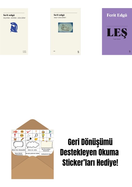 Biçimler, Renkler, Sözcükler + Seyir Sözcükleri + Leş (Bez Ciltli) + Okuma Sticker'ları