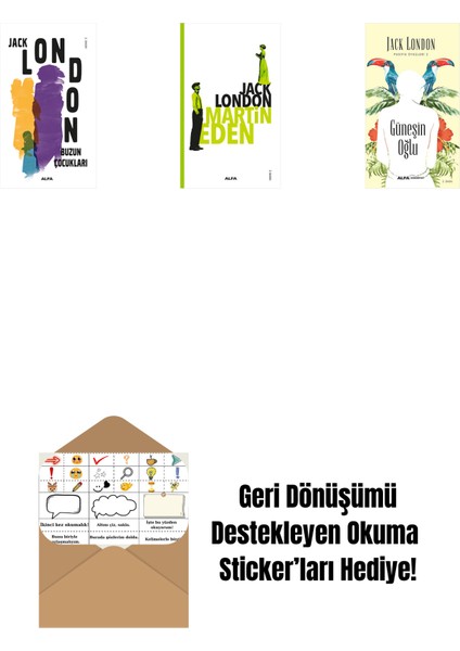Buzun Çocukları + Martin Eden + Güneşin Oğlu + Okuma Sticker'ları