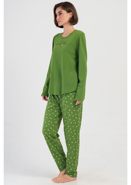 Pamuklu Kadın Büyük Beden Uzun Kol Pijama Takım , 405011 fiyatları